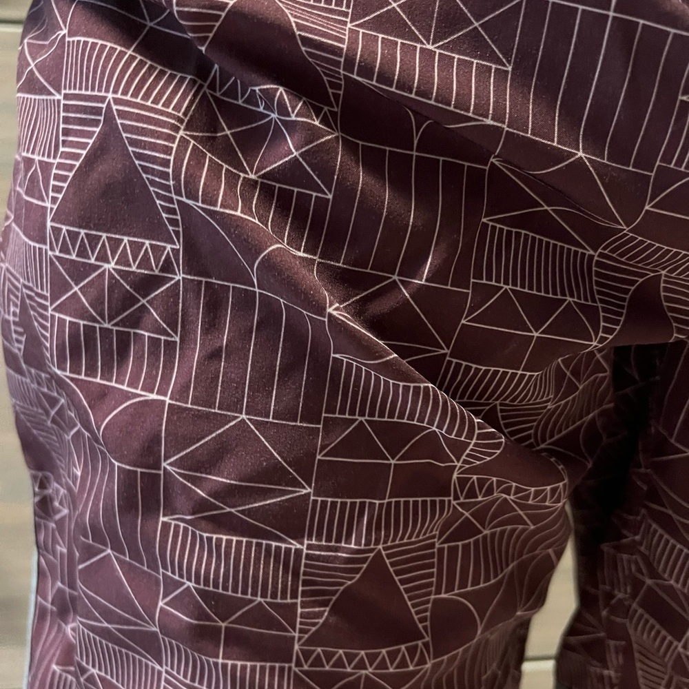 Vuori Men's Athletic Shorts in Burgundy and White - Picture 2 of 4